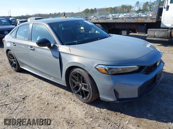 2025 Honda Civic Sport with VIN 2HGFE2F5XSH521799, listed as a IAAI auction lot 41831110 with 5,406 mi miles and . Bid and sale history available at DreamBid. Image 1.