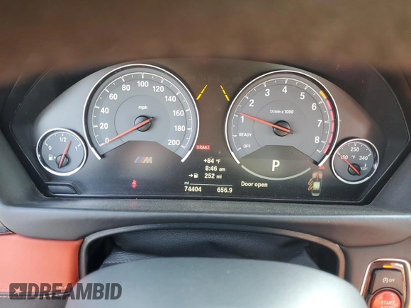 2016 BMW M3 with VIN WBS8M9C52G5D30251, listed as a Copart auction lot 63709275 with 74,404 mi miles and Salvage title. Bid and sale history available at DreamBid. Image 9.
