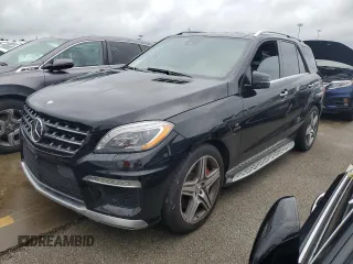 2015 Mercedes-Benz M ML 63 AMG with VIN 4JGDA7EB8FA468736, listed as a Copart auction lot 74569134 with Not Provided miles and Salvage Title. Bid and sale history available at carsss.com. Image 1.