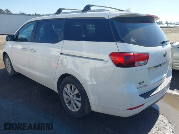 2016 Kia Sedona LX with VIN KNDMB5C17G6087920, listed as a IAAI auction lot 41652605 with 159,274 mi miles. Bid and sale history available at carsss.com. Image 3.