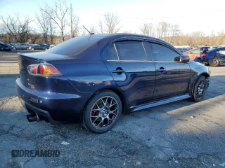 2014 Mitsubishi Lancer Evolution MR with VIN JA32W5FV8EU014461, listed as a Copart auction lot 87376384 with 0 mi miles and Salvage Title. Bid and sale history available at carsss.com. Image 3.