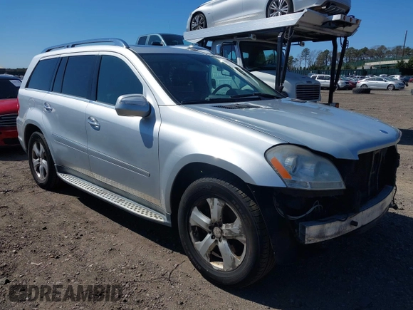 2010 Mercedes-Benz GL 450 with VIN 4JGBF7BE6AA589281, listed as a IAAI auction lot 42055449 with 192,070 mi miles and . Bid and sale history available at DreamBid. Image 1.