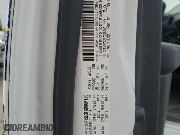 2014 Ram 1500 Tradesman с VIN 3C6JR6AG9EG246709, выставлен на аукционе Copart как лот 47872755 с пробегом 306 468 миль миль и Чистый • Clean title. История ставок и продаж доступна на DreamBid. Изображение 12.
