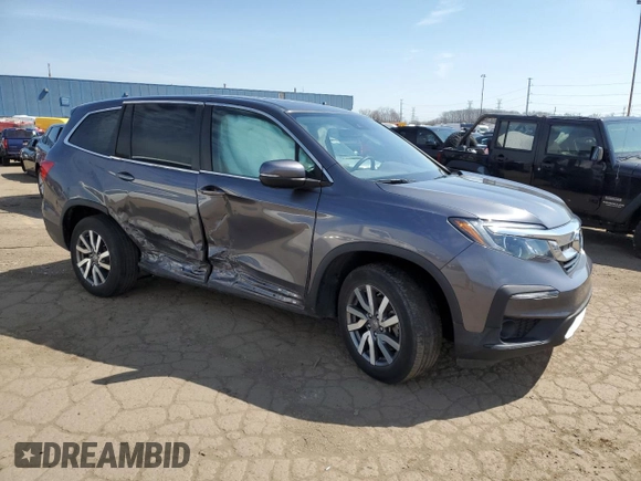 2021 Honda Pilot EX-L with VIN 5FNYF6H53MB085332, listed as a Copart auction lot 50168585 with 60,170 mi miles and Non Repairable. Bid and sale history available at DreamBid. Image 4.