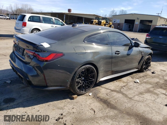 2022 BMW M4 Competition xDrive with VIN WBS43AZ0XNCJ95430, listed as a Copart auction lot 46249254 with 5,442 mi miles. Bid and sale history available at carsss.com. Image 3.