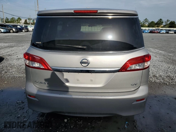 2013 Nissan Quest SV with VIN JN8AE2KP3D9061764, listed as a Copart auction lot 60849965 with Not provided miles and Salvage title. Bid and sale history available at DreamBid. Image 6.