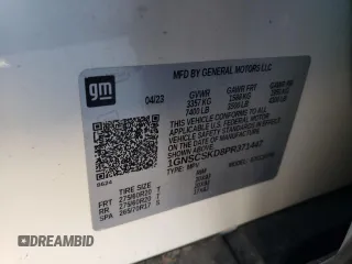 2023 Chevrolet Tahoe Premier with VIN 1GNSCSKD8PR371447, listed as a Copart auction lot 75280014 with 50,396 mi miles and Clean title. Bid and sale history available at DreamBid. Image 13.