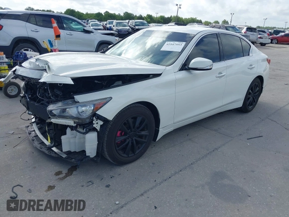 2021 Infiniti Q50 Pure with VIN JN1EV7APXMM702002, listed as a IAAI auction lot 41947553 with 41,654 mi miles and . Bid and sale history available at DreamBid. Image 2.