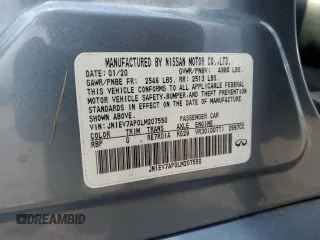 2020 Infiniti Q50 Luxe z VIN JN1EV7AP0LM207550, wystawiony jako Copart lot #54561625 z przebiegiem 103 591 mil mil oraz Szkoda całkowita • Salvage title. Historia ofert i sprzedaży dostępna na DreamBid. Obrazek 12.