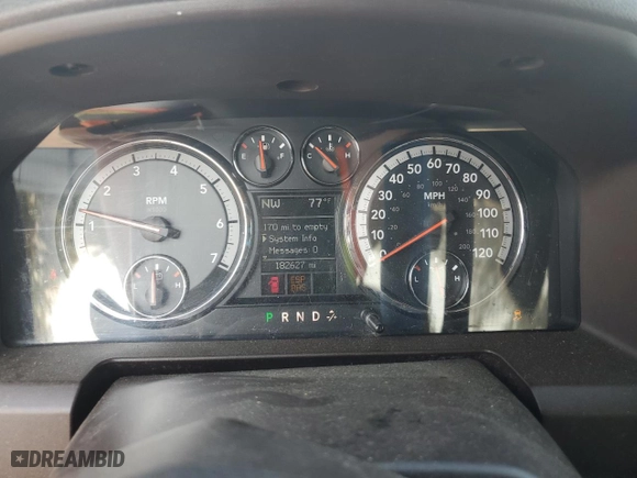 2009 Dodge Ram 1500 SLT with VIN 1D3HV13T39S761775, listed as a Copart auction lot 68908864 with 182,627 mi miles and Salvage Title. Bid and sale history available at carsss.com. Image 9.