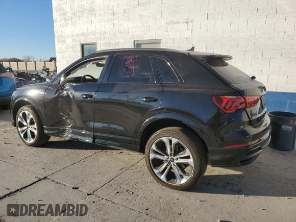 2022 Audi Q3 S line Premium Plus with VIN WA1EECF36N1019786, listed as a Copart auction lot 42395245 with 23,851 mi miles and Salvage Title. Bid and sale history available at carsss.com. Image 2.