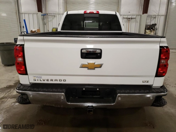 2015 Chevrolet Silverado 1500 LTZ with VIN 3GCUKSEJXFG520395, listed as a Copart auction lot 46836645 with 0 mi miles and Salvage Title. Bid and sale history available at carsss.com. Image 6.