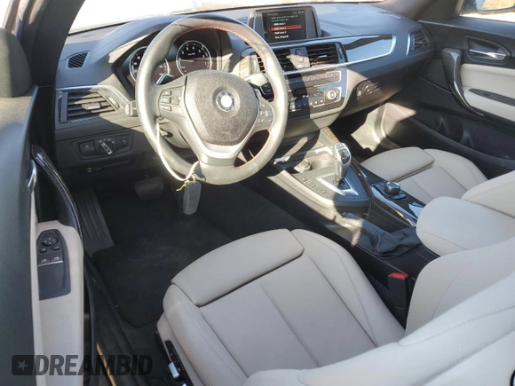 2020 BMW 2 Series 230i with VIN WBA2J1C05L7E57082, listed as a Copart auction lot 43057505 with 2,250 mi miles and Salvage Title. Bid and sale history available at carsss.com. Image 8.