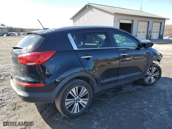2016 Kia Sportage EX with VIN KNDPCCAC9G7826279, listed as a Copart auction lot 45461415 with 0 mi miles and Salvage Title. Bid and sale history available at carsss.com. Image 3.