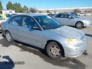 2002 Honda Civic LX with VIN 2HGES15562H553312, listed as a IAAI auction lot 41284988 with 212,563 mi miles. Bid and sale history available at carsss.com. Image 1.