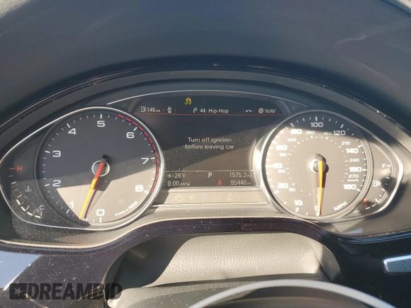 2015 Audi A8 L 4.0T with VIN WAU32AFD7FN041466, listed as a Copart auction lot 47211805 with 85,446 mi miles and Salvage Title. Bid and sale history available at carsss.com. Image 9.