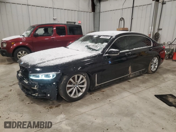 2021 BMW 7 Series 740i with VIN WBA7T2C09MCF07657, listed as a Copart auction lot 44993824 with 47,837 mi miles and Non repairable. Bid and sale history available at DreamBid. Image 1.