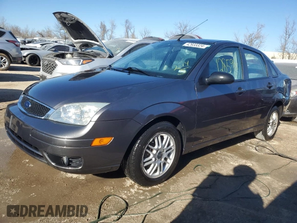2007 Ford Focus S with VIN 1FAHP34N27W151263, listed as a Copart auction lot 42933324 with 128,598 mi miles and Salvage Title. Bid and sale history available at carsss.com. Image 1.