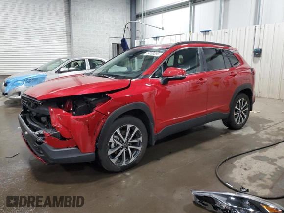 2023 Toyota Corolla Cross XLE z VIN 7MUDAABG8PV066758, wystawiony jako Copart lot #54762895 z przebiegiem 26 152 mil mil oraz Szkoda całkowita • Salvage title. Historia ofert i sprzedaży dostępna na DreamBid. Obrazek 1.