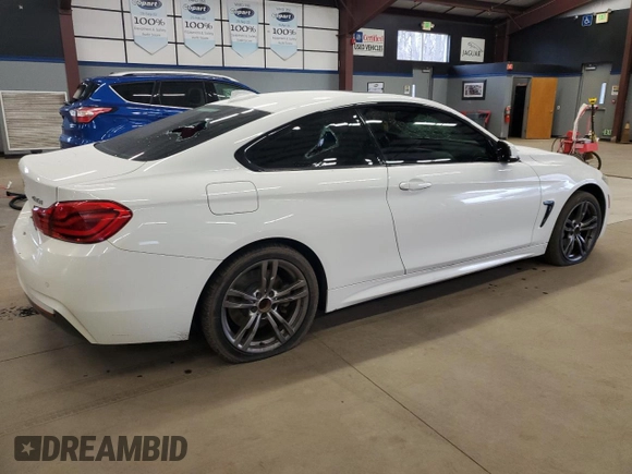 2018 BMW 4 Series 430i xDrive with VIN WBA4W5C54JAA49461, listed as a Copart auction lot 51749285 with 86,927 mi miles and Salvage title. Bid and sale history available at DreamBid. Image 3.