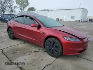 2024 Tesla Model 3 with VIN 5YJ3E1EA1RF731816, listed as a Copart auction lot 49632735 with Not Provided miles and Salvage Title. Bid and sale history available at DreamBid. Image 4.