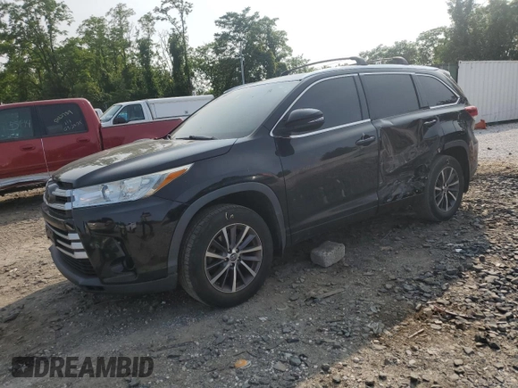 2018 Toyota Highlander SE with VIN 5TDJZRFH4JS547038, listed as a Copart auction lot 59465975 with 93,456 mi miles and Salvage title. Bid and sale history available at DreamBid. Image 1.