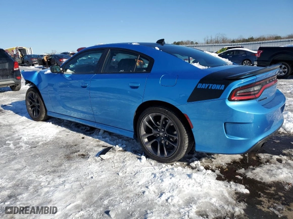 2023 Dodge Charger R/T with VIN 2C3CDXCT8PH598056, listed as a Copart auction lot 87698725 with 24,357 mi miles and Salvage Title. Bid and sale history available at carsss.com. Image 2.