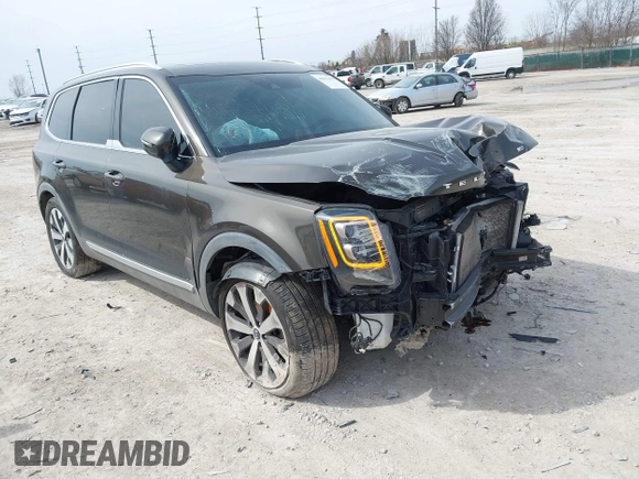 2021 Kia Telluride EX with VIN 5XYP34HC0MG162318, listed as a IAAI auction lot 41837489 with 110,922 mi miles and . Bid and sale history available at DreamBid. Image 1.