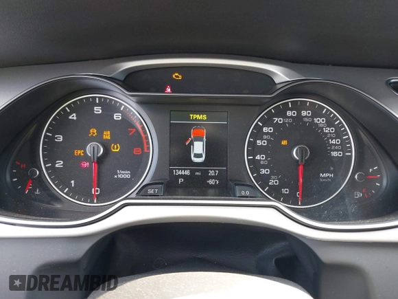 2016 Audi A4 Premium Plus with VIN WAUFFAFL0GN011736, listed as a IAAI auction lot 41446235 with 134,446 mi miles. Bid and sale history available at carsss.com. Image 7.