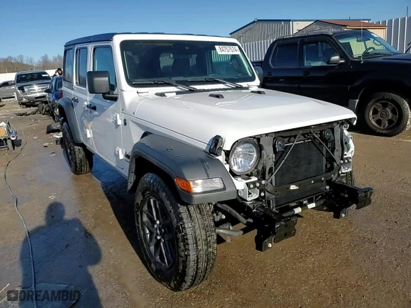 2024 Jeep Wrangler Sport with VIN 1C4PJXDG0RW326239, listed as a Copart auction lot 84757574 with 6,745 mi miles and Salvage Title. Bid and sale history available at carsss.com. Image 15.