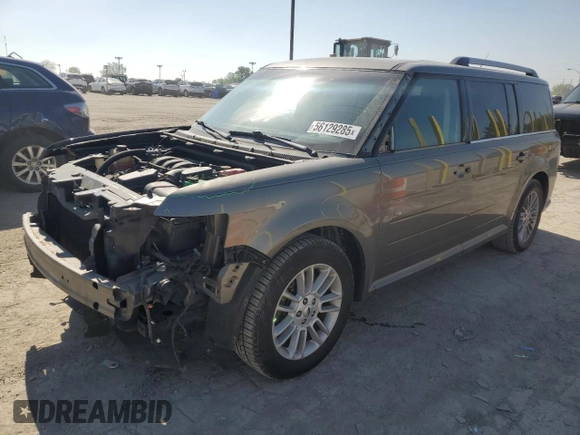 2014 Ford Flex SEL z VIN 2FMGK5C8XEBD43259, wystawiony jako Copart lot #56129285 z przebiegiem 142 203 mil mil oraz Szkoda całkowita • Salvage title. Historia ofert i sprzedaży dostępna na DreamBid. Obrazek 1.