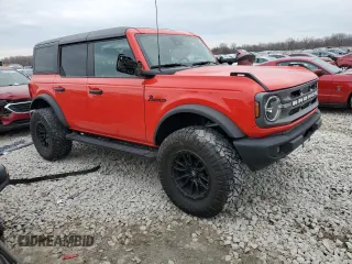 2022 Ford Bronco with VIN 1FMEE5BPXNLB09730, listed as a Copart auction lot 82258344 with 36,738 mi miles and Salvage Title. Bid and sale history available at DreamBid. Image 4.