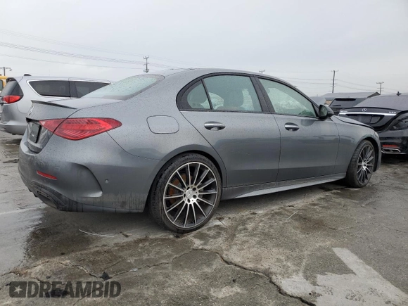 2024 Mercedes-Benz C 300 with VIN W1KAF4GB3RR186116, listed as a Copart auction lot 47445815 with Not provided miles and Salvage title. Bid and sale history available at DreamBid. Image 3.