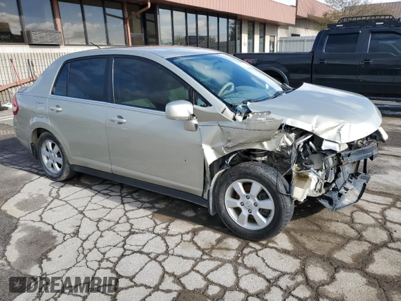 2007 Nissan Versa SL with VIN 3N1BC11E57L445561, listed as a Copart auction lot 53709695 with 143,925 mi miles and Salvage title. Bid and sale history available at DreamBid. Image 4.