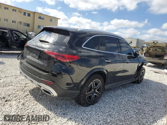 2023 Mercedes-Benz GLC with VIN W1NKM4GB6PF042216, listed as a Copart auction lot 42220355 with 19,639 mi miles and Salvage Title. Bid and sale history available at carsss.com. Image 3.