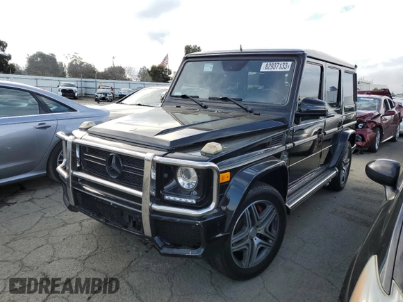 2013 Mercedes-Benz G G 63 AMG with VIN WDCYC7DF0DX213815, listed as a Copart auction lot 82937133 with 92,678 mi miles and Salvage Title. Bid and sale history available at carsss.com. Image 1.
