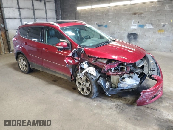 2016 Ford Escape Titanium with VIN 1FMCU9JX4GUB05060, listed as a Copart auction lot 48580915 with 76,800 mi miles and Salvage Title. Bid and sale history available at carsss.com. Image 4.