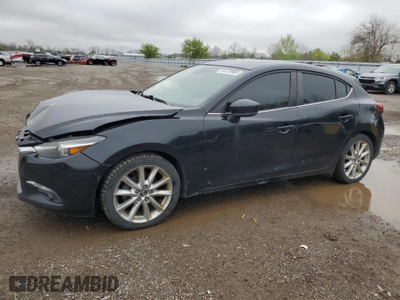 2017 Mazda 3 Grand Touring z VIN JM1BN1M33H1119719, wystawiony jako Copart lot #55728905 z przebiegiem 217 372 mil mil oraz Szkoda całkowita • Salvage title. Historia ofert i sprzedaży dostępna na DreamBid. Obrazek 1.
