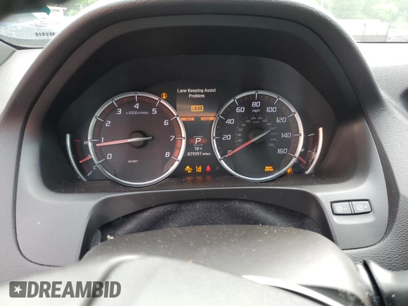 2020 Acura TLX w/A-Spec Pkg with VIN 19UUB1F60LA012131, listed as a Copart auction lot 52073815 with 79,397 mi miles and Salvage title. Bid and sale history available at DreamBid. Image 9.