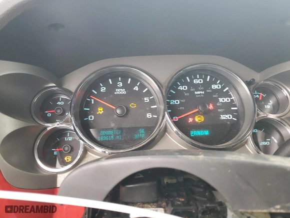 2013 Chevrolet Silverado 1500 LT with VIN 3GCPKSE72DG346711, listed as a Copart auction lot 48114585 with 183,615 mi miles and Clean Title. Bid and sale history available at carsss.com. Image 9.