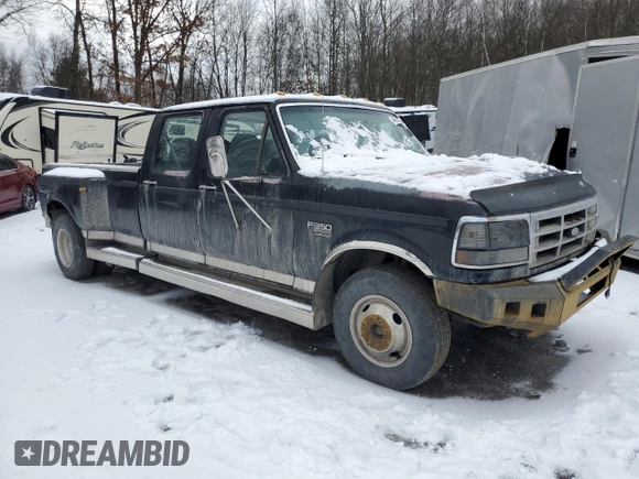 1996 Ford F-350 with VIN 1FTJW35F1TEA86623, listed as a Copart auction lot 42838925 with Not provided miles and Salvage title. Bid and sale history available at DreamBid. Image 4.