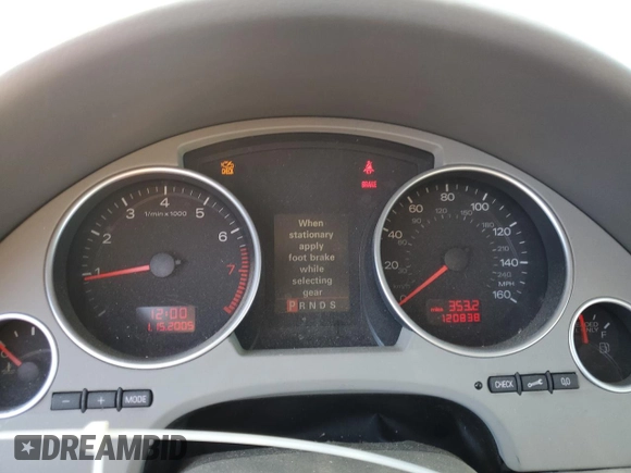 2006 Audi A4 1.8T с VIN WAUAC48H56K007839, выставлен на аукционе Copart как лот 46491875 с пробегом 120 838 миль миль и Списание • Salvage title. История ставок и продаж доступна на DreamBid. Изображение 9.