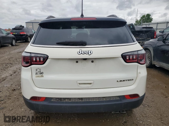 2018 Jeep Compass Limited with VIN 3C4NJCCB3JT486759, listed as a Copart auction lot 57642925 with 59,954 mi miles and Clean title. Bid and sale history available at DreamBid. Image 6.