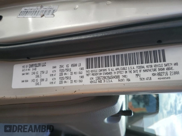 2009 Dodge Nitro SE z VIN 1D8GT28K29W504908, wystawiony jako Copart lot #75272154 z przebiegiem 156 571 mil mil oraz Szkoda całkowita • Salvage title. Historia ofert i sprzedaży dostępna na DreamBid. Obrazek 13.