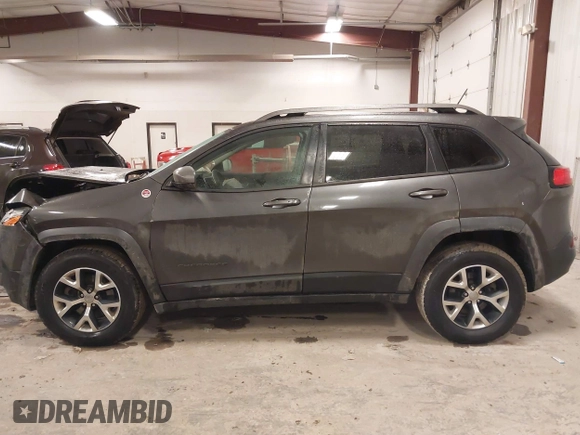 2014 Jeep Cherokee Trailhawk with VIN 1C4PJMBS2EW231813, listed as a IAAI auction lot 41664287 with 128,893 mi miles. Bid and sale history available at carsss.com. Image 14.