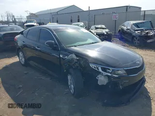 2018 Kia Optima LX with VIN 5XXGT4L32JG249287, listed as a IAAI auction lot 41701434 with 92,390 mi miles and . Bid and sale history available at DreamBid. Image 1.