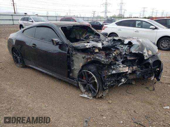 2021 BMW 4 Series M440i xDrive with VIN WBA13AR06MCF66804, listed as a Copart auction lot 50761734 with Not Provided miles and Salvage Title. Bid and sale history available at DreamBid. Image 4.