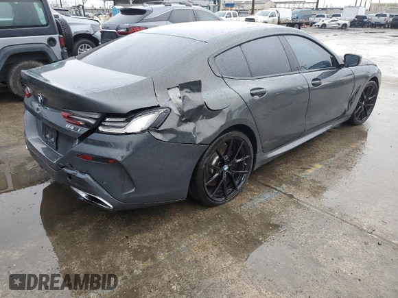 2022 BMW 8 Series 840i with VIN WBAGV2C09NCH61770, listed as a Copart auction lot 48985785 with 21,354 mi miles and Salvage Title. Bid and sale history available at DreamBid. Image 3.