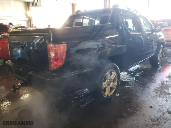 2011 Honda Ridgeline RTL with VIN 5FPYK1F51BB003104, listed as a Copart auction lot 45788555 with 257,211 mi miles and Salvage Title. Bid and sale history available at carsss.com. Image 3.