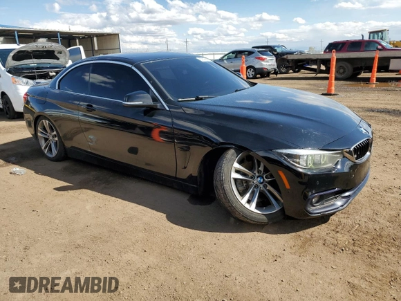 2018 BMW 4 Series 430i with VIN WBA4Z1C57JEC60579, listed as a Copart auction lot 55605845 with 73,305 mi miles and Salvage title. Bid and sale history available at DreamBid. Image 4.